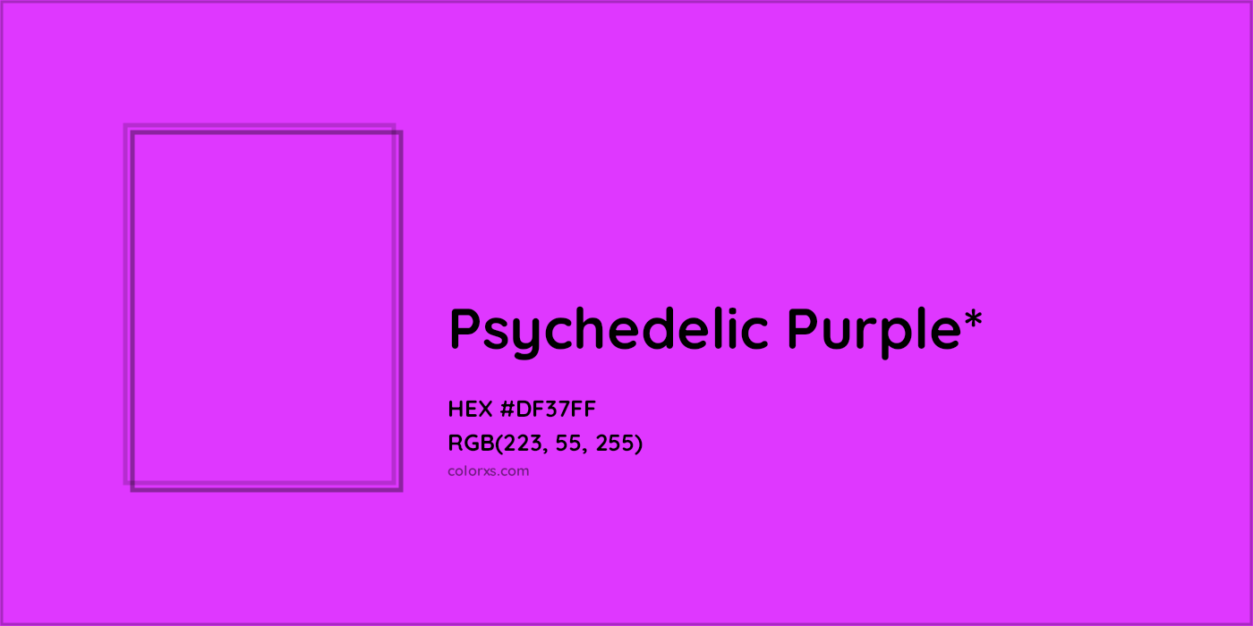 HEX #DF37FF Color Name, Color Code, Palettes, Similar Paints, Images