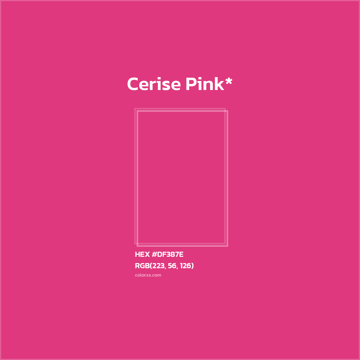 HEX #DF387E Color Name, Color Code, Palettes, Similar Paints, Images