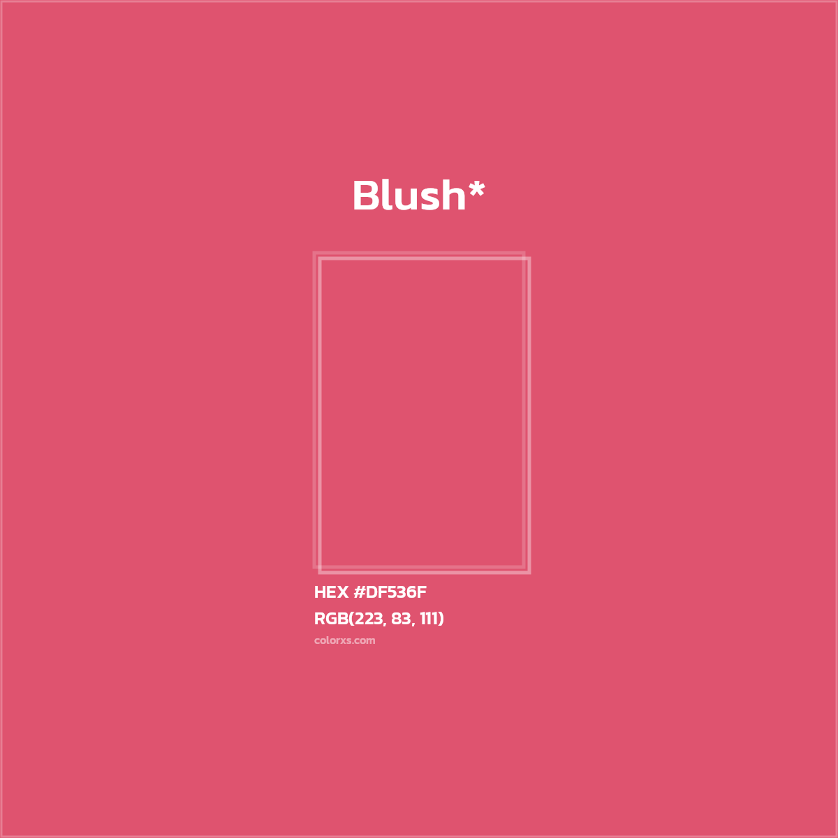 HEX #DF536F Color Name, Color Code, Palettes, Similar Paints, Images