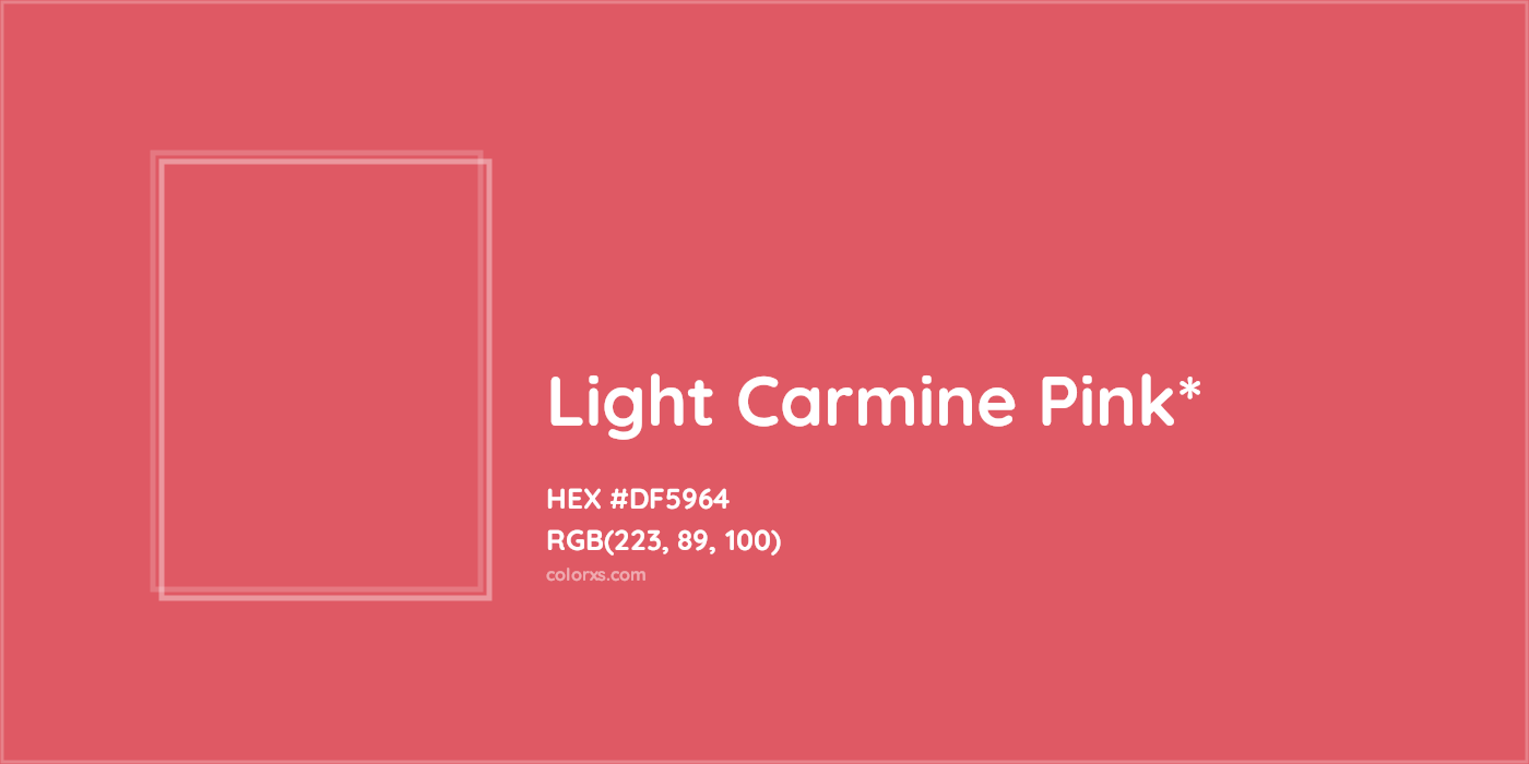 HEX #DF5964 Color Name, Color Code, Palettes, Similar Paints, Images