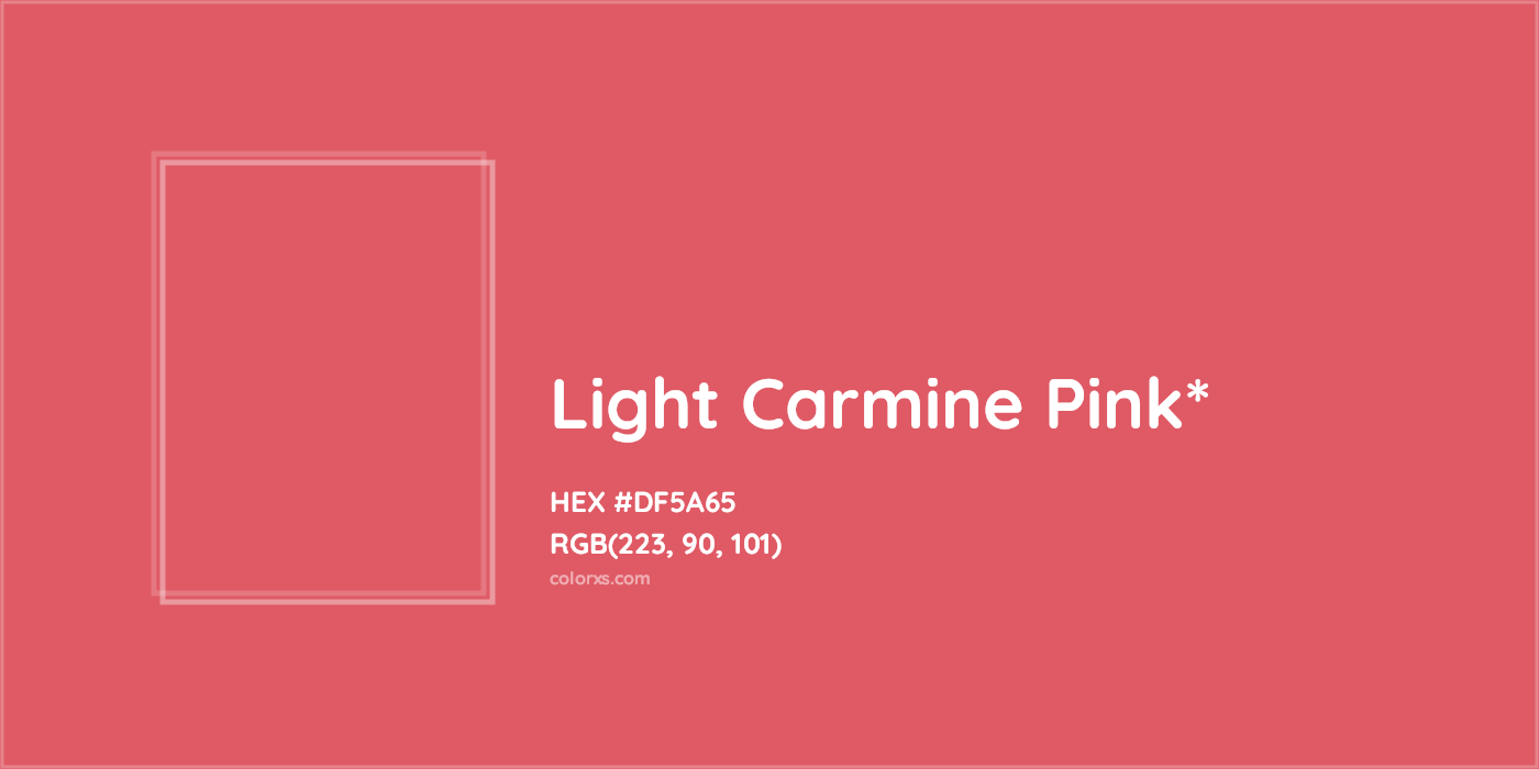 HEX #DF5A65 Color Name, Color Code, Palettes, Similar Paints, Images