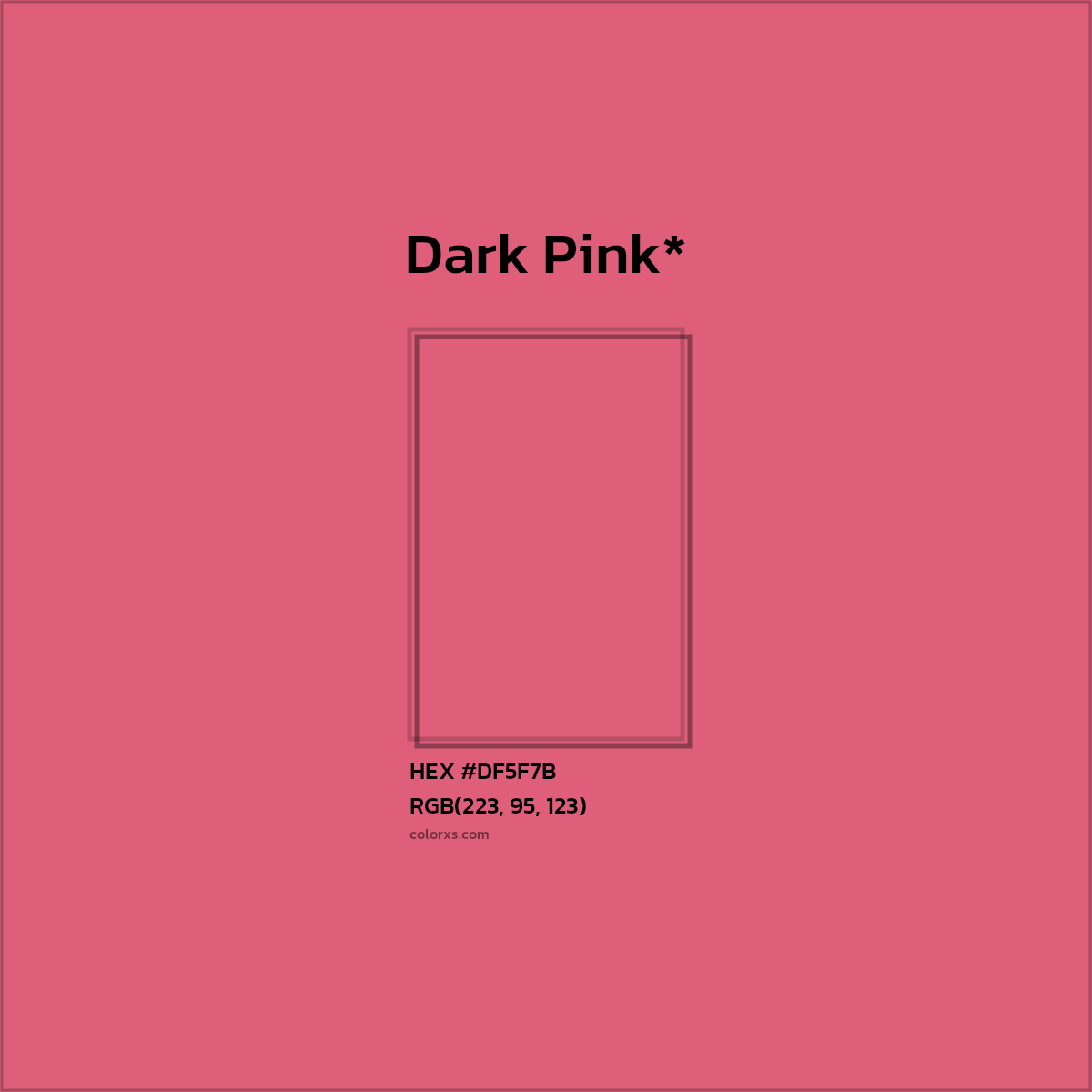 HEX #DF5F7B Color Name, Color Code, Palettes, Similar Paints, Images