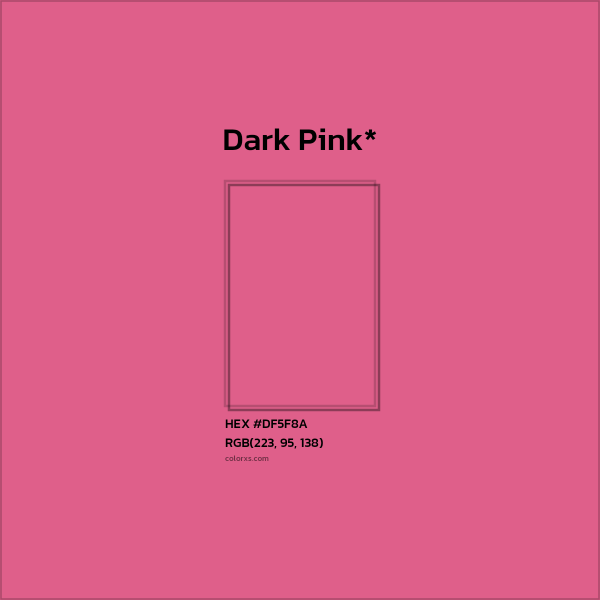 HEX #DF5F8A Color Name, Color Code, Palettes, Similar Paints, Images