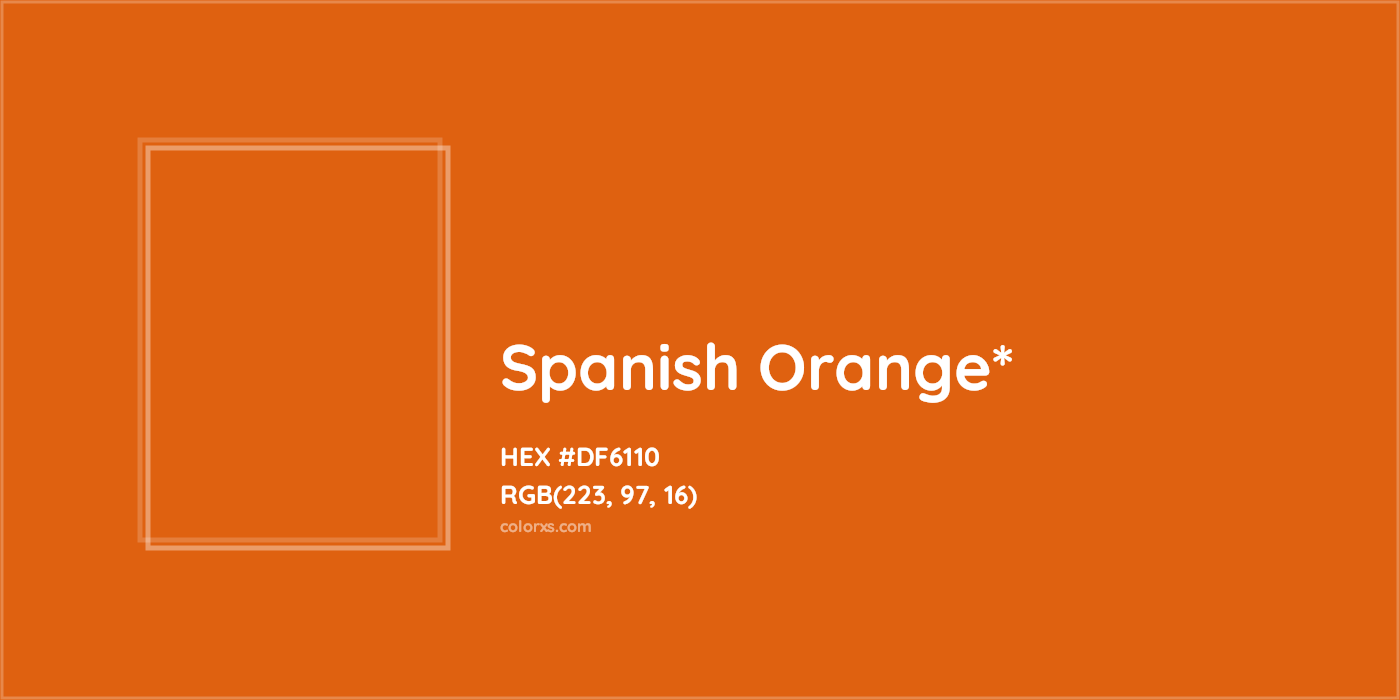 HEX #DF6110 Color Name, Color Code, Palettes, Similar Paints, Images