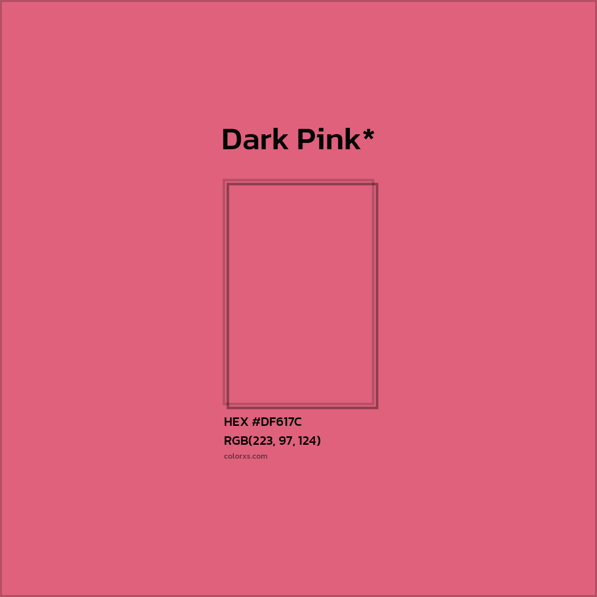 HEX #DF617C Color Name, Color Code, Palettes, Similar Paints, Images