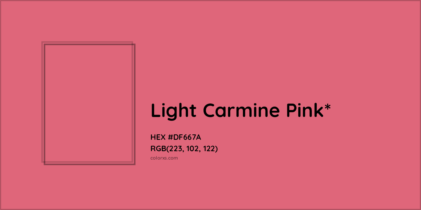HEX #DF667A Color Name, Color Code, Palettes, Similar Paints, Images