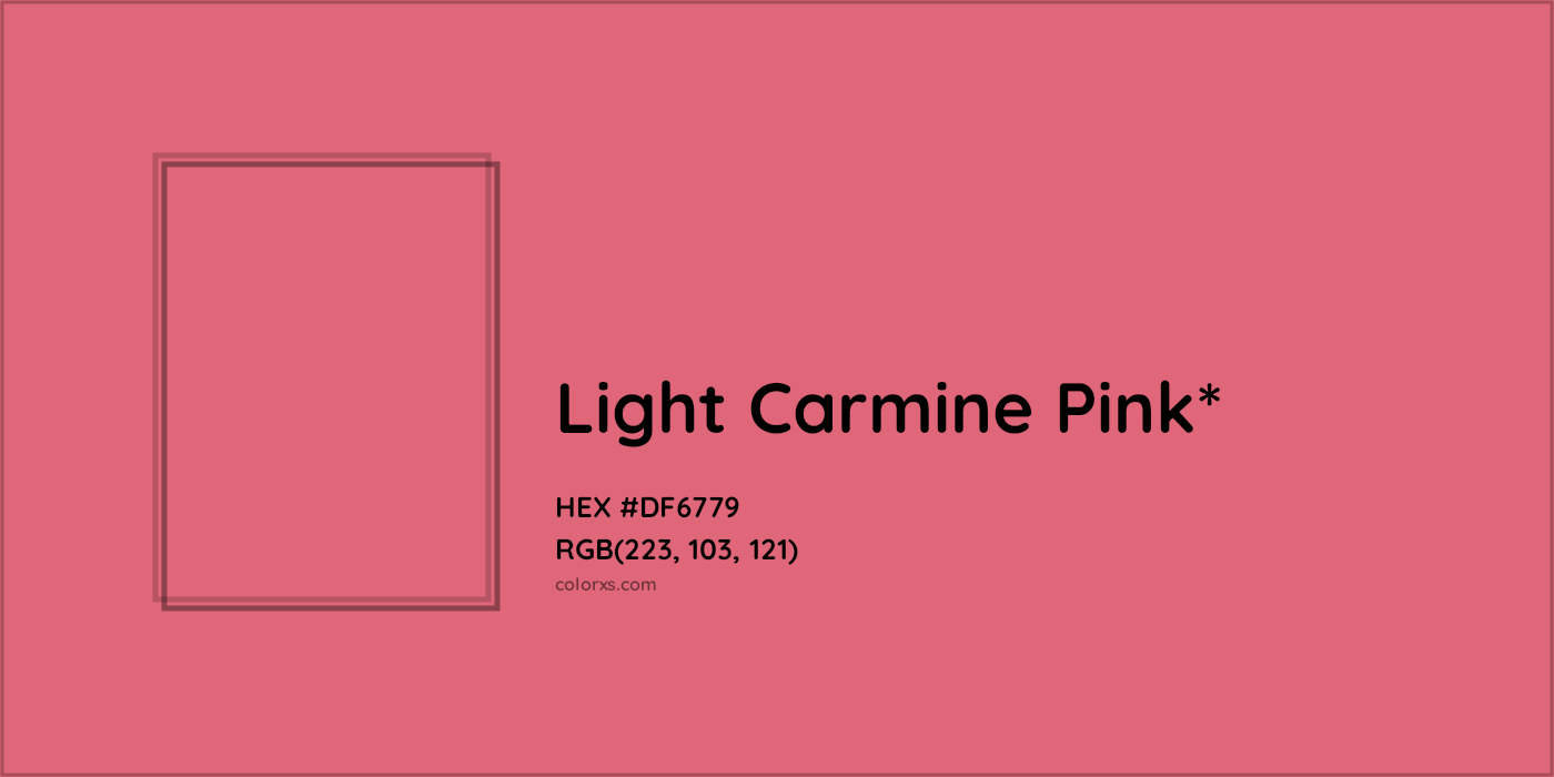 HEX #DF6779 Color Name, Color Code, Palettes, Similar Paints, Images