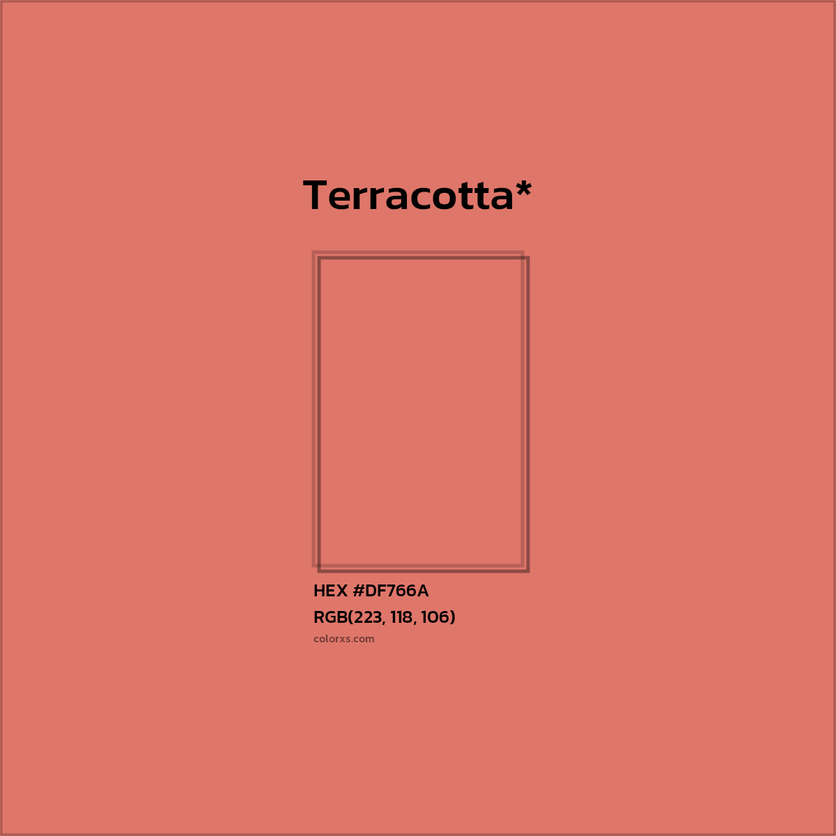 HEX #DF766A Color Name, Color Code, Palettes, Similar Paints, Images