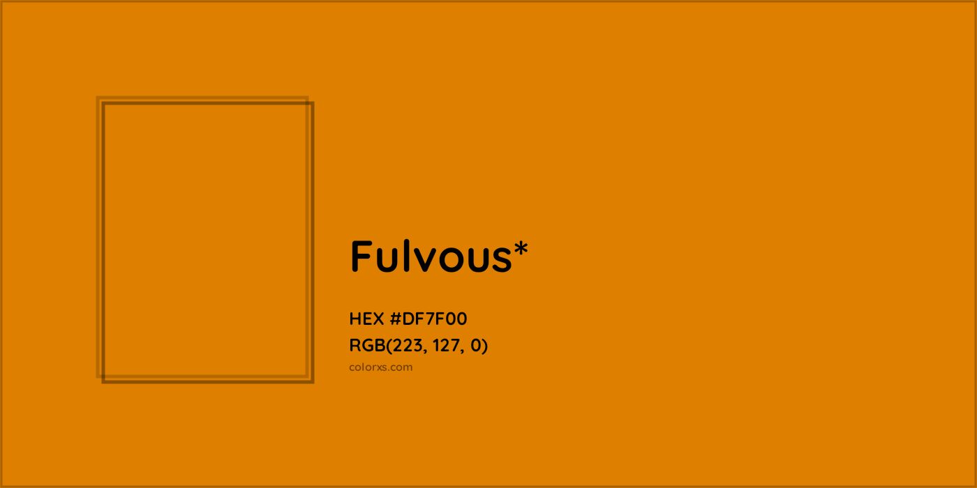 HEX #DF7F00 Color Name, Color Code, Palettes, Similar Paints, Images