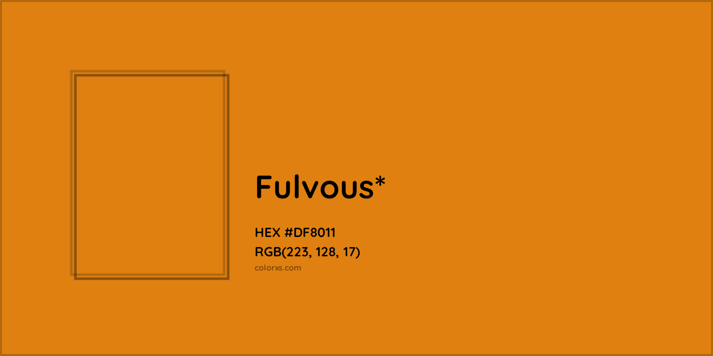 HEX #DF8011 Color Name, Color Code, Palettes, Similar Paints, Images