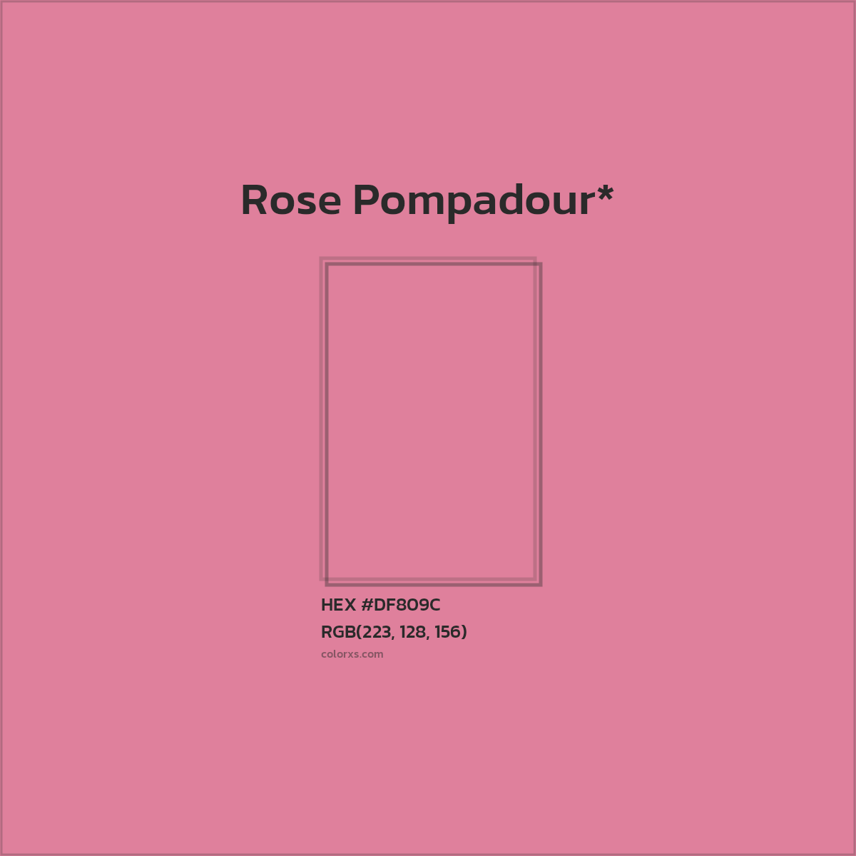 HEX #DF809C Color Name, Color Code, Palettes, Similar Paints, Images