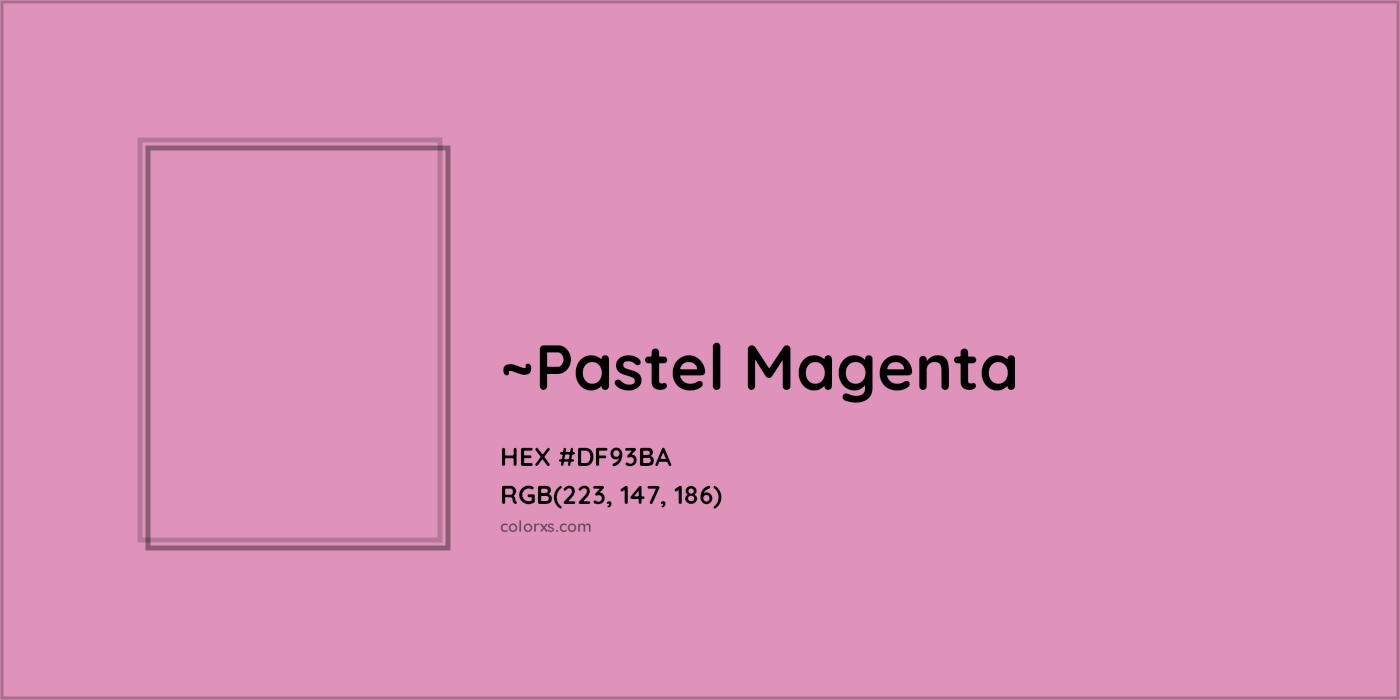 HEX #DF93BA Color Name, Color Code, Palettes, Similar Paints, Images