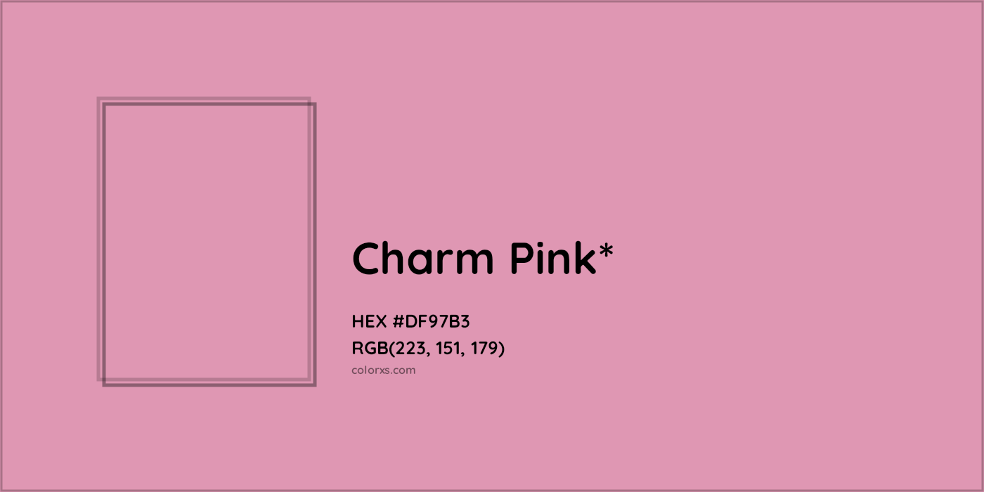 HEX #DF97B3 Color Name, Color Code, Palettes, Similar Paints, Images