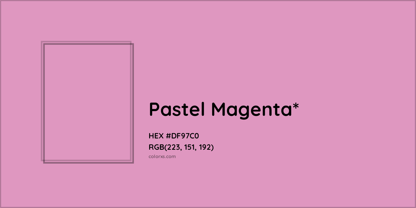 HEX #DF97C0 Color Name, Color Code, Palettes, Similar Paints, Images