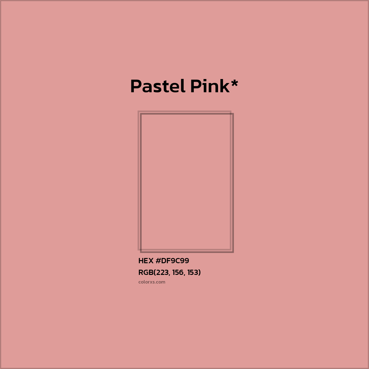 HEX #DF9C99 Color Name, Color Code, Palettes, Similar Paints, Images