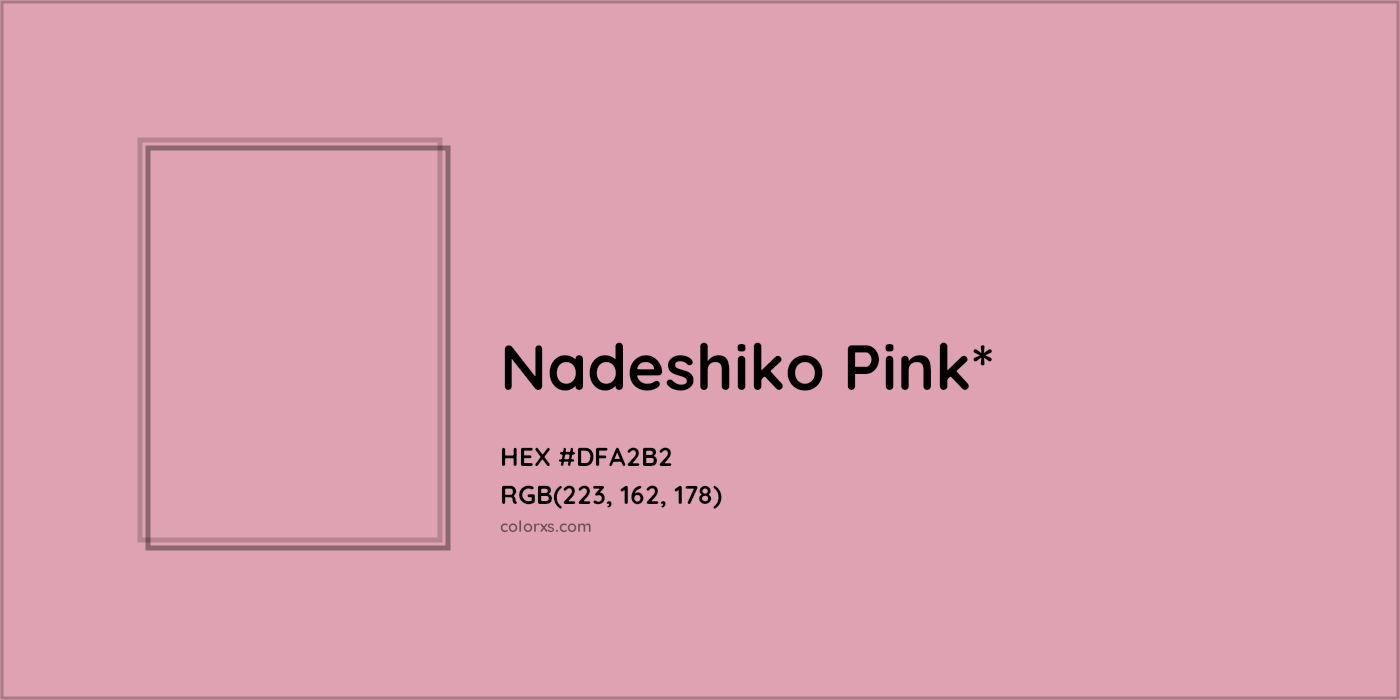 HEX #DFA2B2 Color Name, Color Code, Palettes, Similar Paints, Images