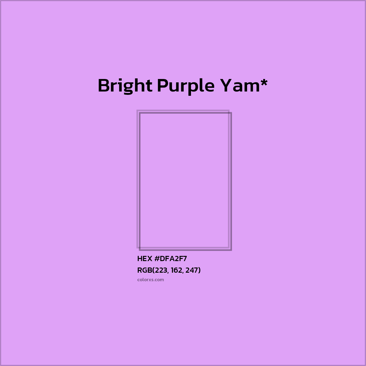 HEX #DFA2F7 Color Name, Color Code, Palettes, Similar Paints, Images