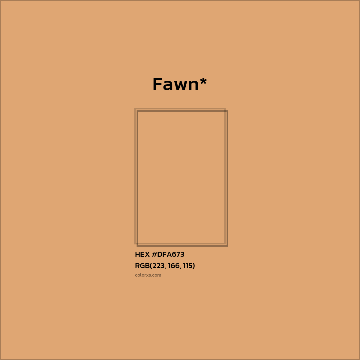 HEX #DFA673 Color Name, Color Code, Palettes, Similar Paints, Images