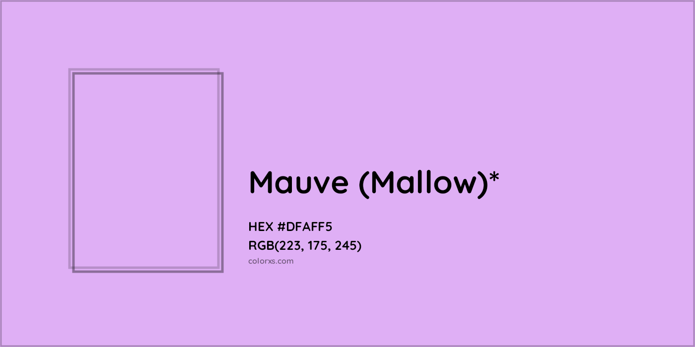 HEX #DFAFF5 Color Name, Color Code, Palettes, Similar Paints, Images
