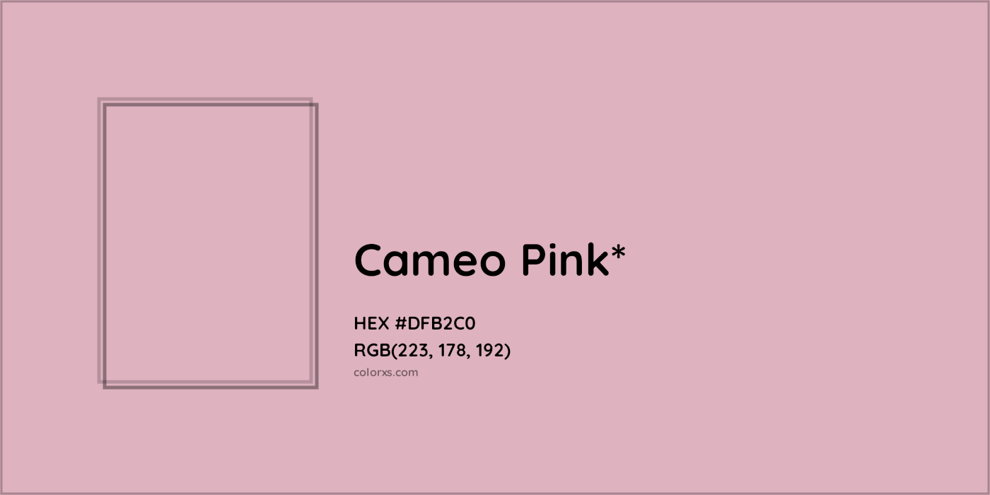 HEX #DFB2C0 Color Name, Color Code, Palettes, Similar Paints, Images