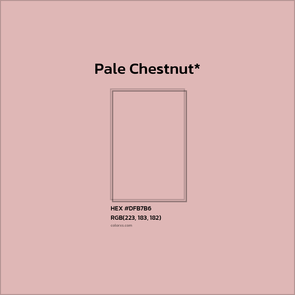 HEX #DFB7B6 Color Name, Color Code, Palettes, Similar Paints, Images