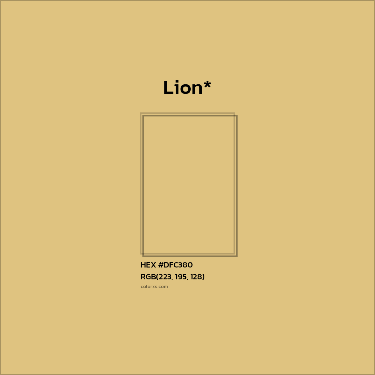 HEX #DFC380 Color Name, Color Code, Palettes, Similar Paints, Images