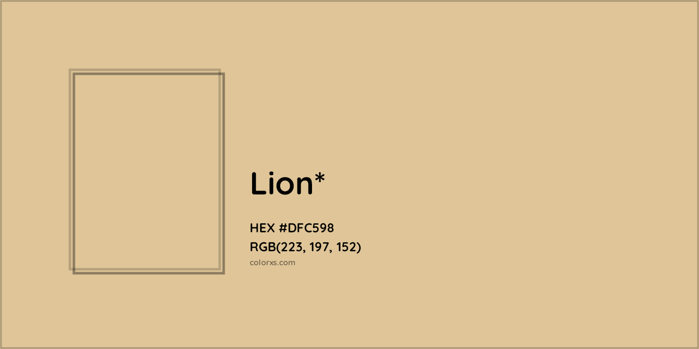 HEX #DFC598 Color Name, Color Code, Palettes, Similar Paints, Images