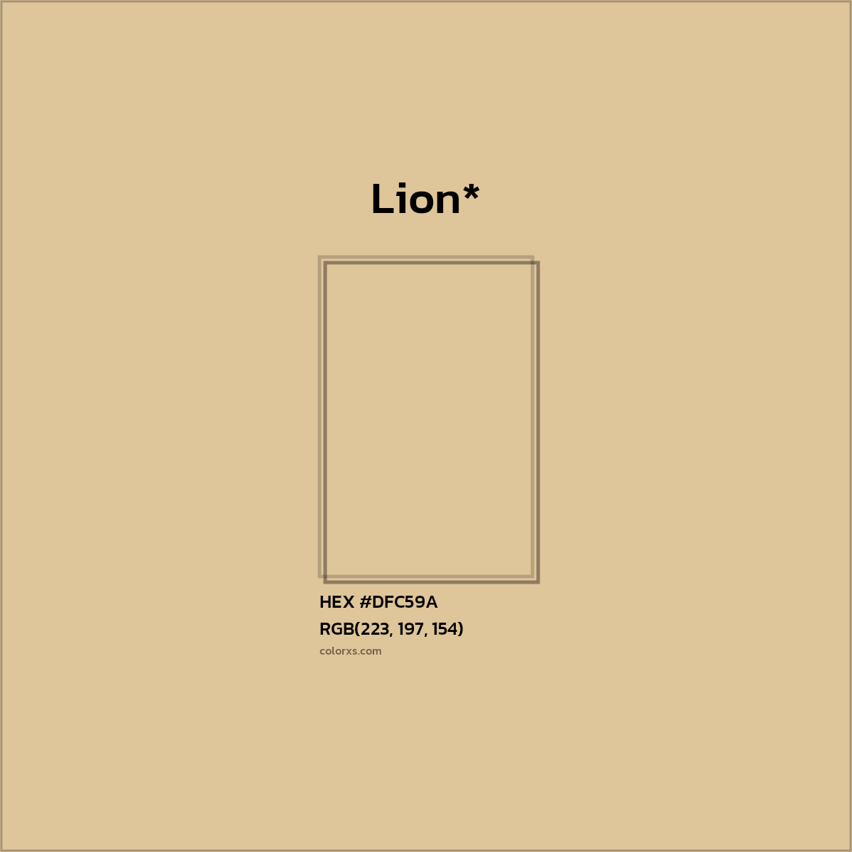 HEX #DFC59A Color Name, Color Code, Palettes, Similar Paints, Images