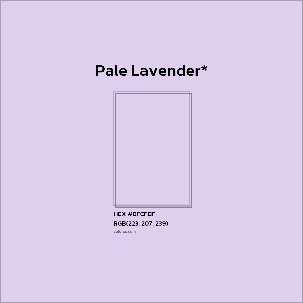 HEX #DFCFEF Color Name, Color Code, Palettes, Similar Paints, Images