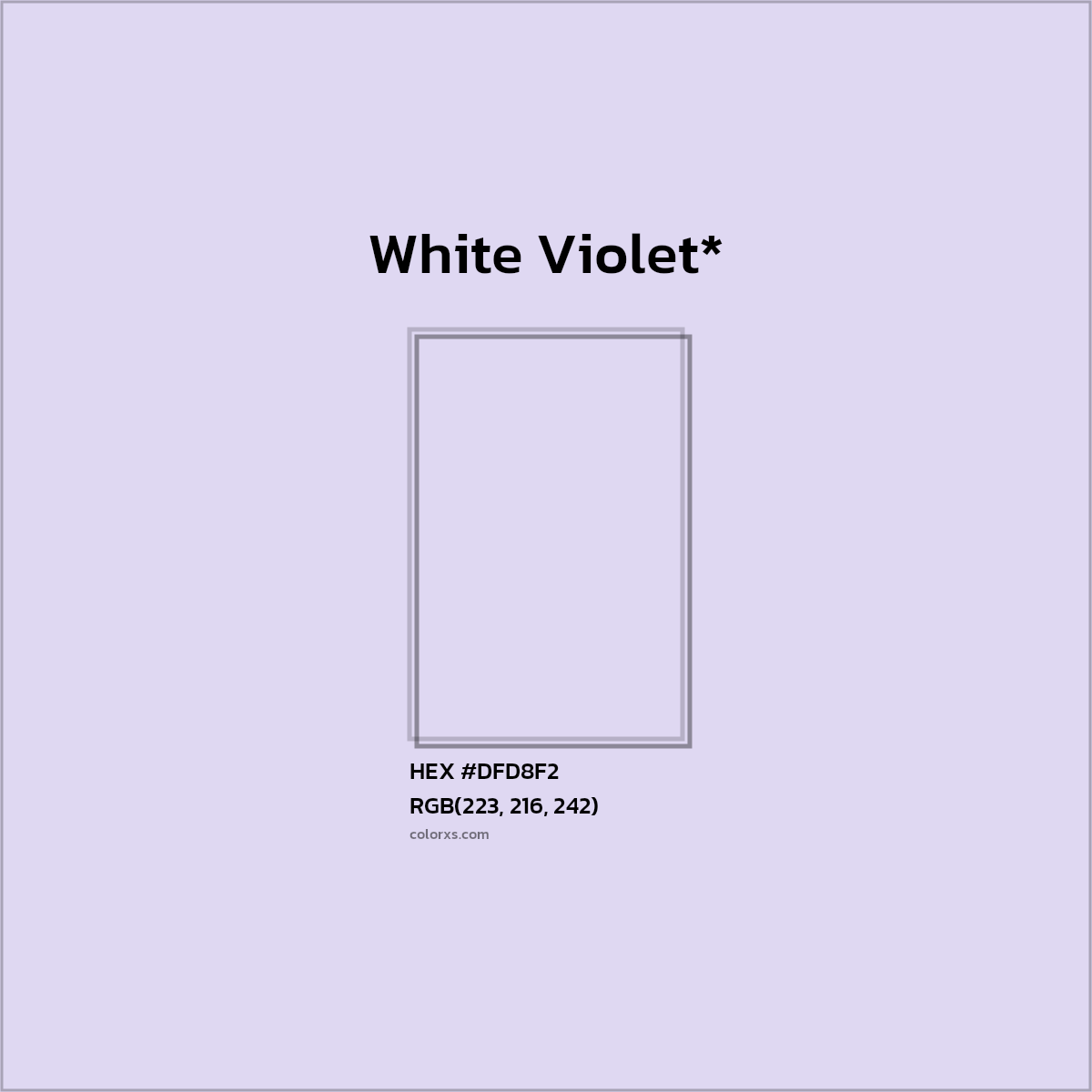HEX #DFD8F2 Color Name, Color Code, Palettes, Similar Paints, Images