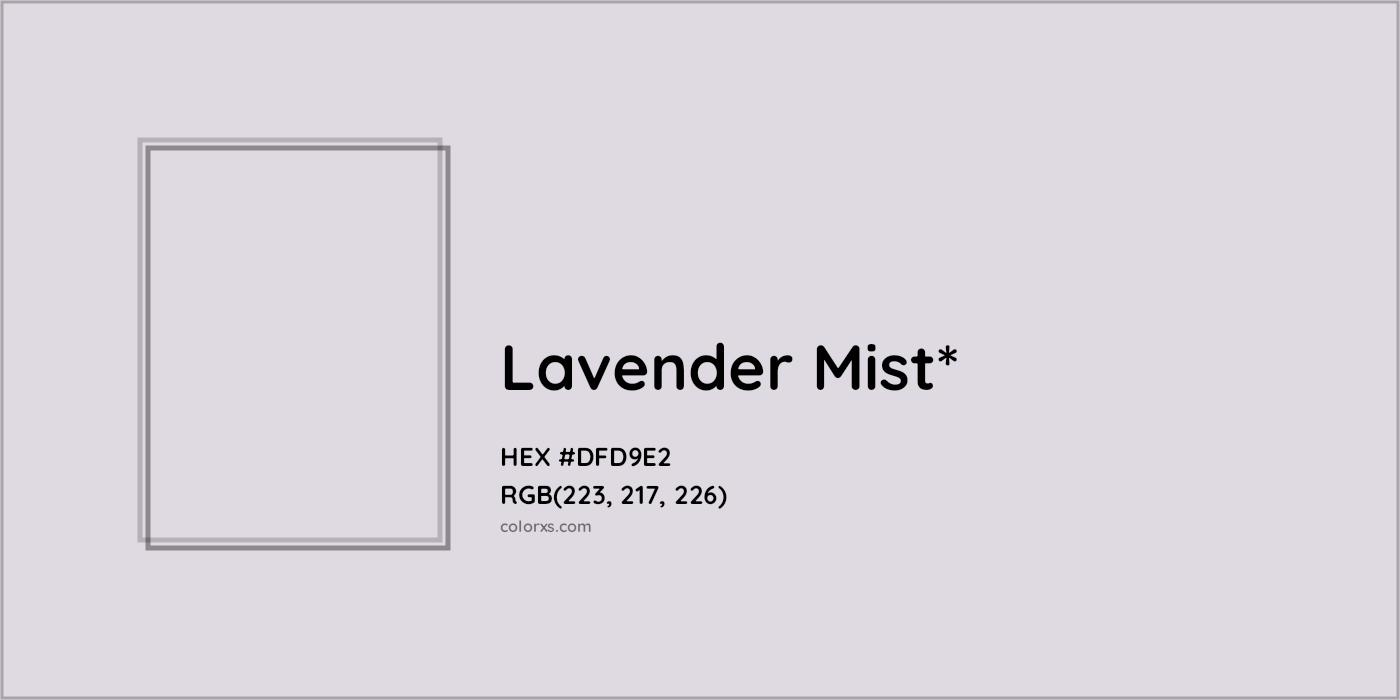 HEX #DFD9E2 Color Name, Color Code, Palettes, Similar Paints, Images