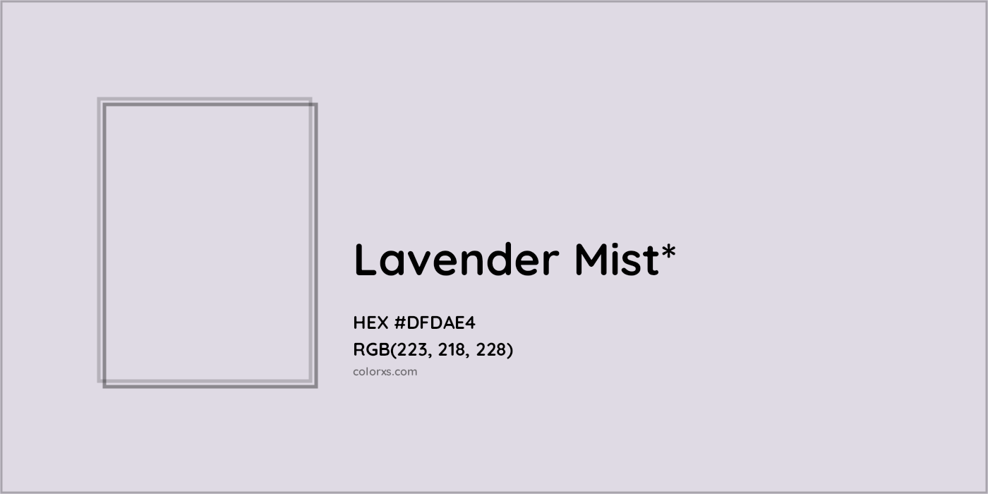 HEX #DFDAE4 Color Name, Color Code, Palettes, Similar Paints, Images