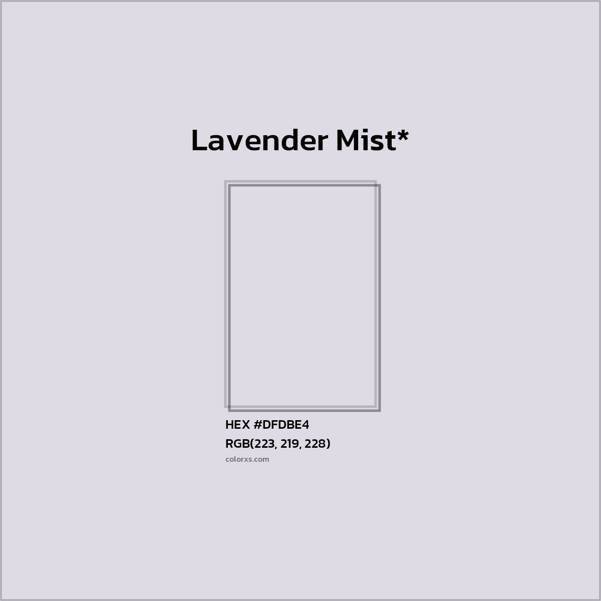 HEX #DFDBE4 Color Name, Color Code, Palettes, Similar Paints, Images