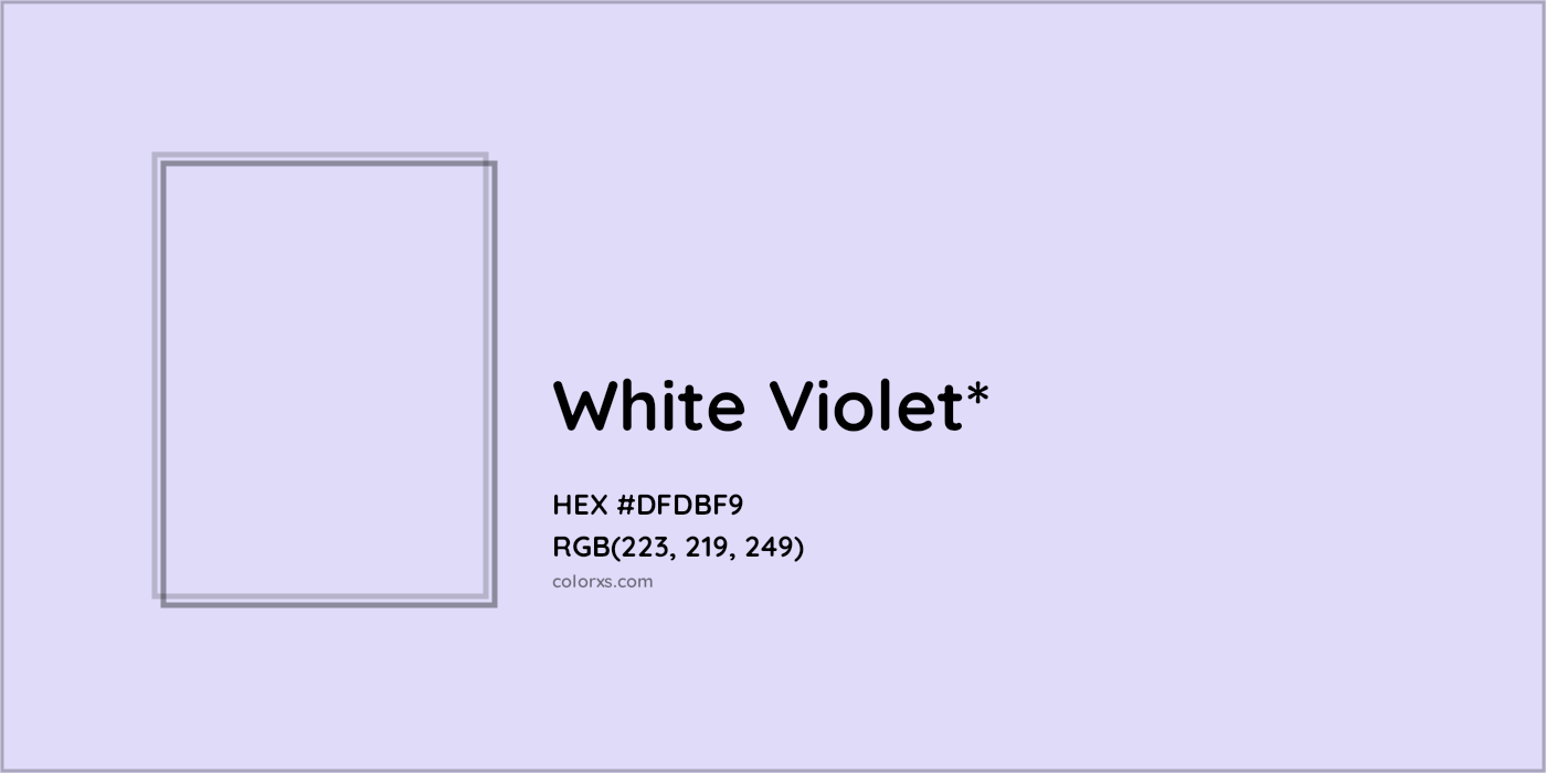 HEX #DFDBF9 Color Name, Color Code, Palettes, Similar Paints, Images