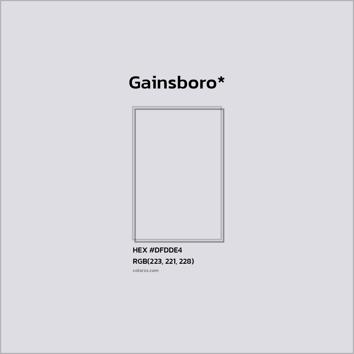 HEX #DFDDE4 Color Name, Color Code, Palettes, Similar Paints, Images
