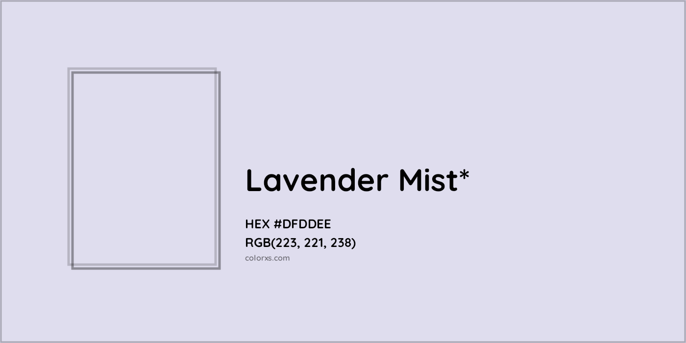HEX #DFDDEE Color Name, Color Code, Palettes, Similar Paints, Images