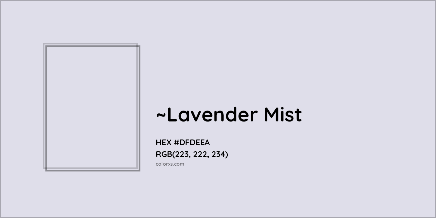 HEX #DFDEEA Color Name, Color Code, Palettes, Similar Paints, Images