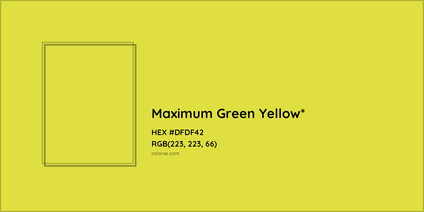HEX #DFDF42 Color Name, Color Code, Palettes, Similar Paints, Images