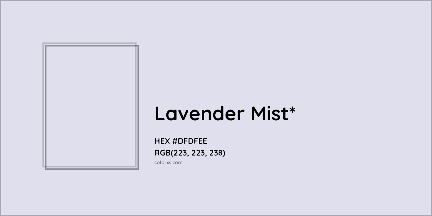 HEX #DFDFEE Color Name, Color Code, Palettes, Similar Paints, Images