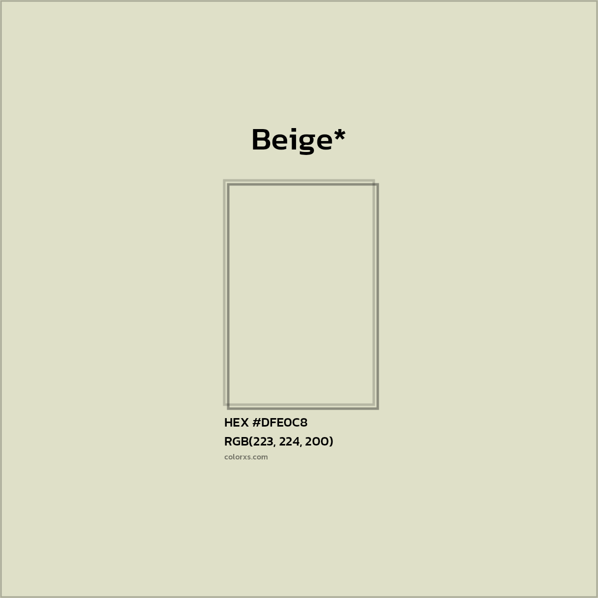 HEX #DFE0C8 Color Name, Color Code, Palettes, Similar Paints, Images