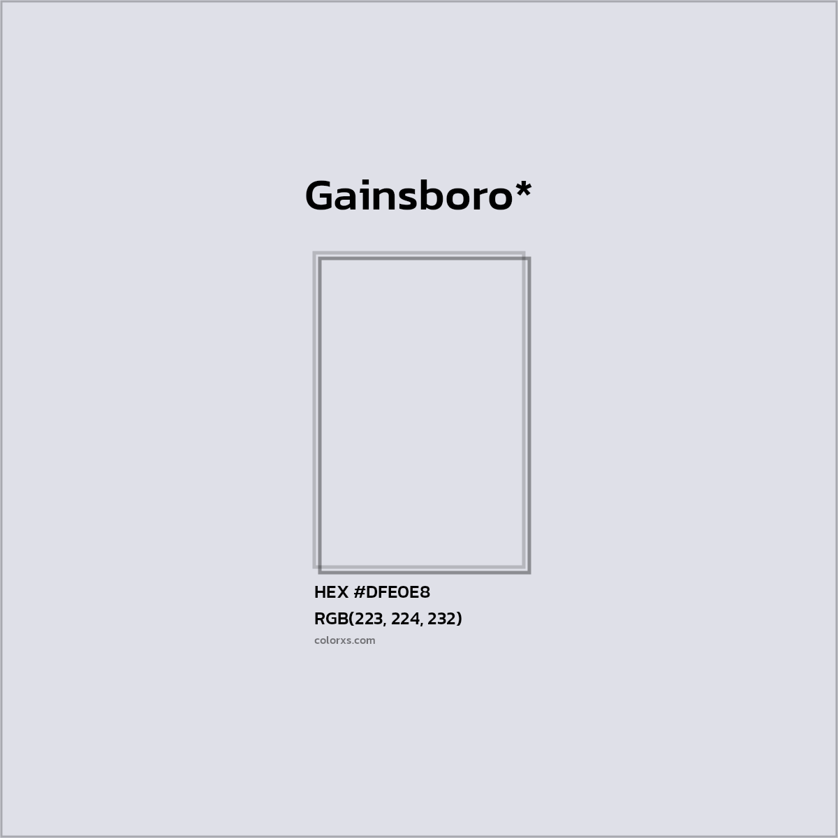 HEX #DFE0E8 Color Name, Color Code, Palettes, Similar Paints, Images