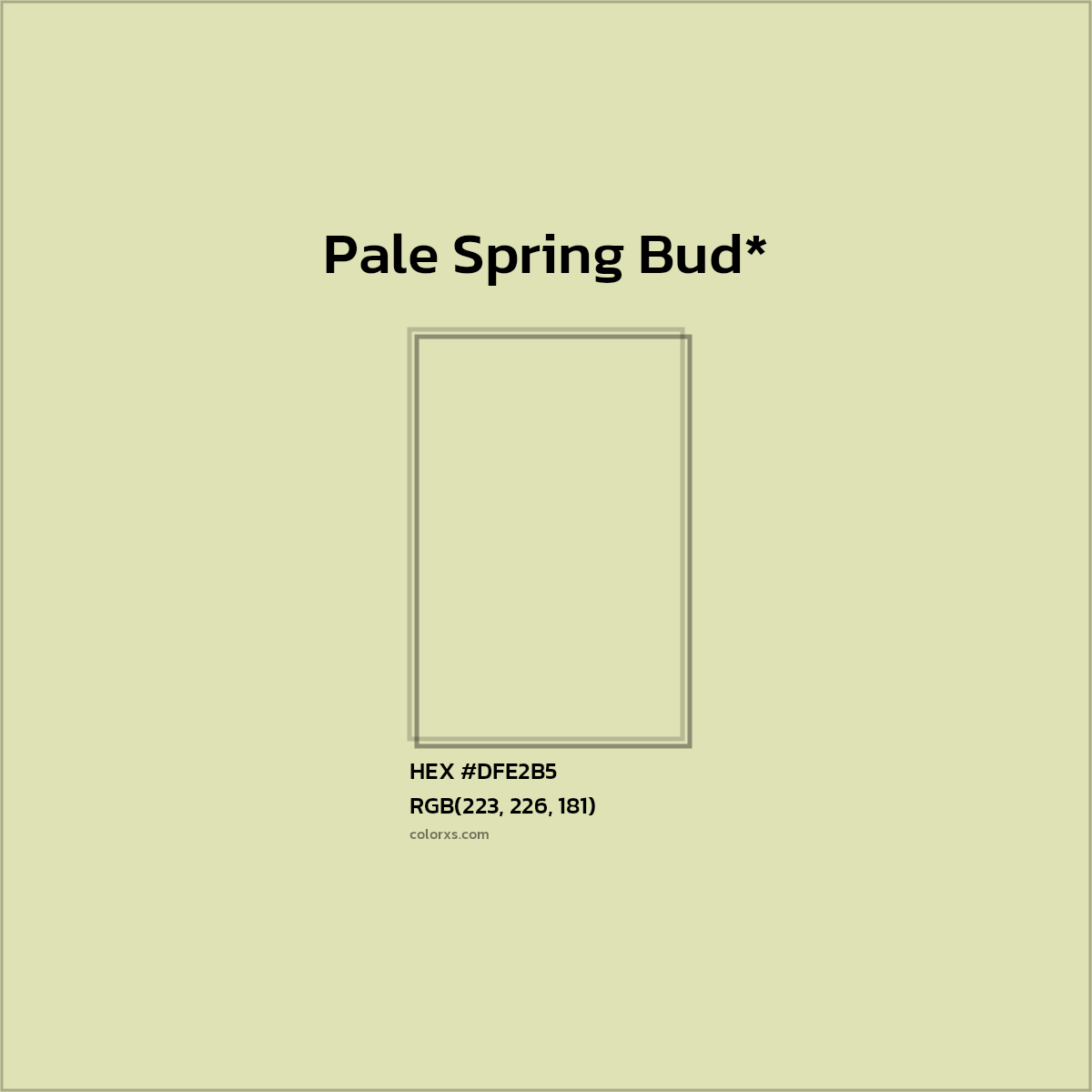 HEX #DFE2B5 Color Name, Color Code, Palettes, Similar Paints, Images