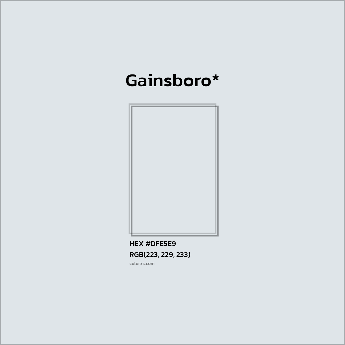 HEX #DFE5E9 Color Name, Color Code, Palettes, Similar Paints, Images