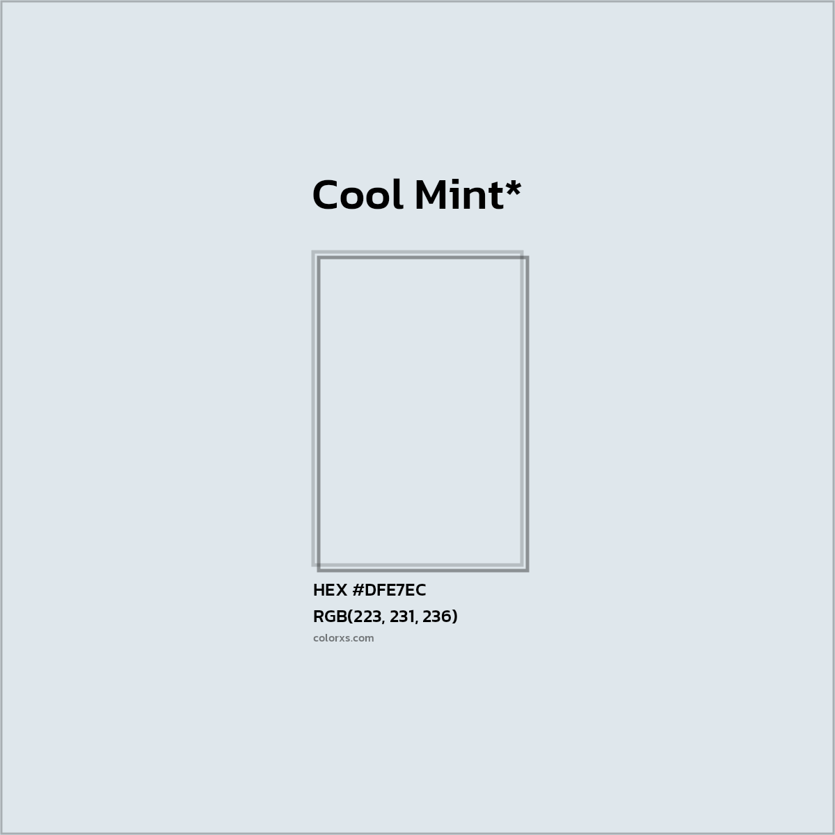 HEX #DFE7EC Color Name, Color Code, Palettes, Similar Paints, Images
