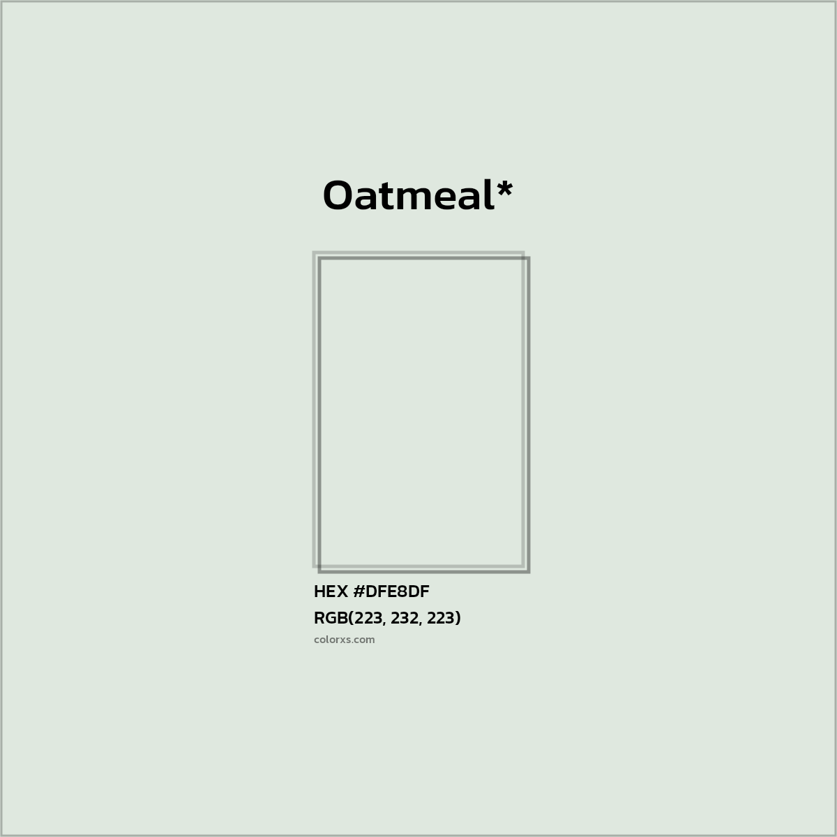 HEX #DFE8DF Color Name, Color Code, Palettes, Similar Paints, Images