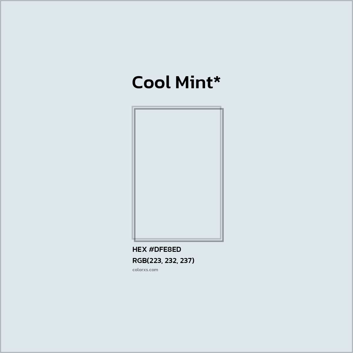 HEX #DFE8ED Color Name, Color Code, Palettes, Similar Paints, Images