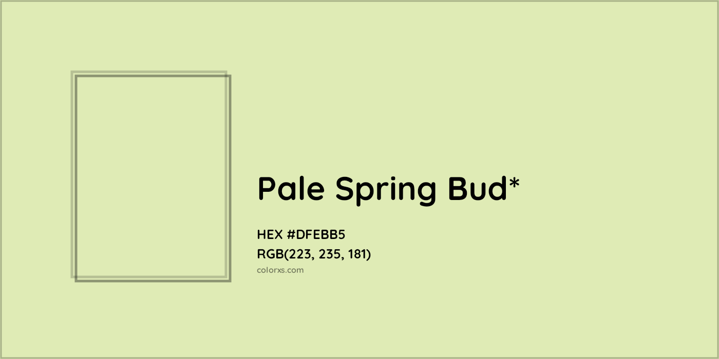 HEX #DFEBB5 Color Name, Color Code, Palettes, Similar Paints, Images