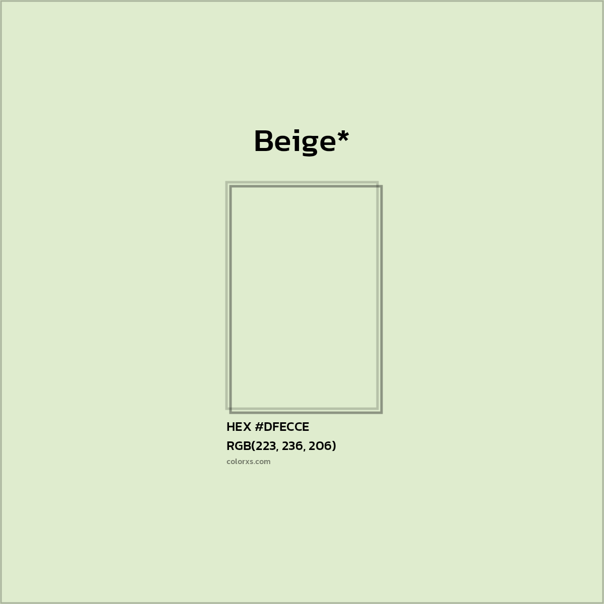 HEX #DFECCE Color Name, Color Code, Palettes, Similar Paints, Images