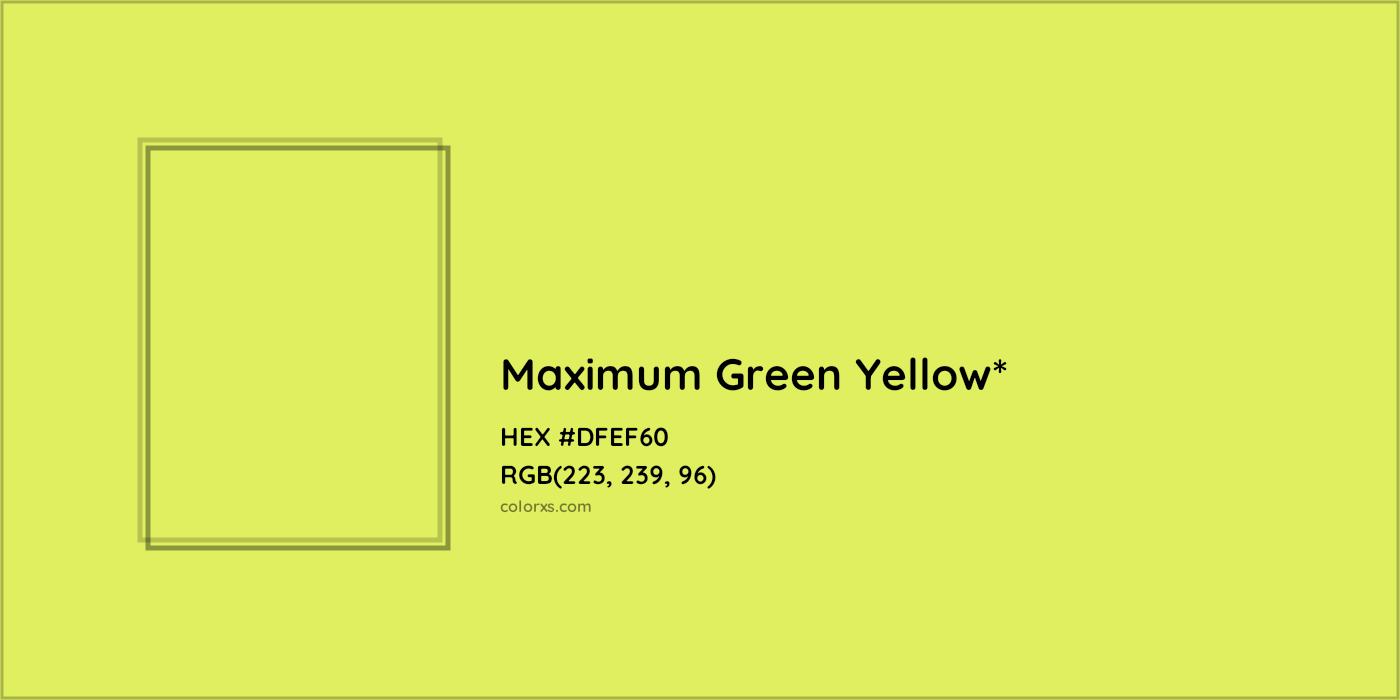 HEX #DFEF60 Color Name, Color Code, Palettes, Similar Paints, Images