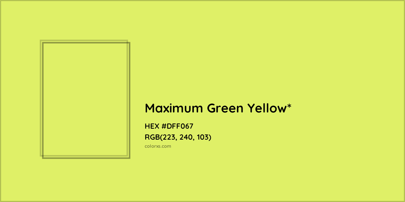 HEX #DFF067 Color Name, Color Code, Palettes, Similar Paints, Images